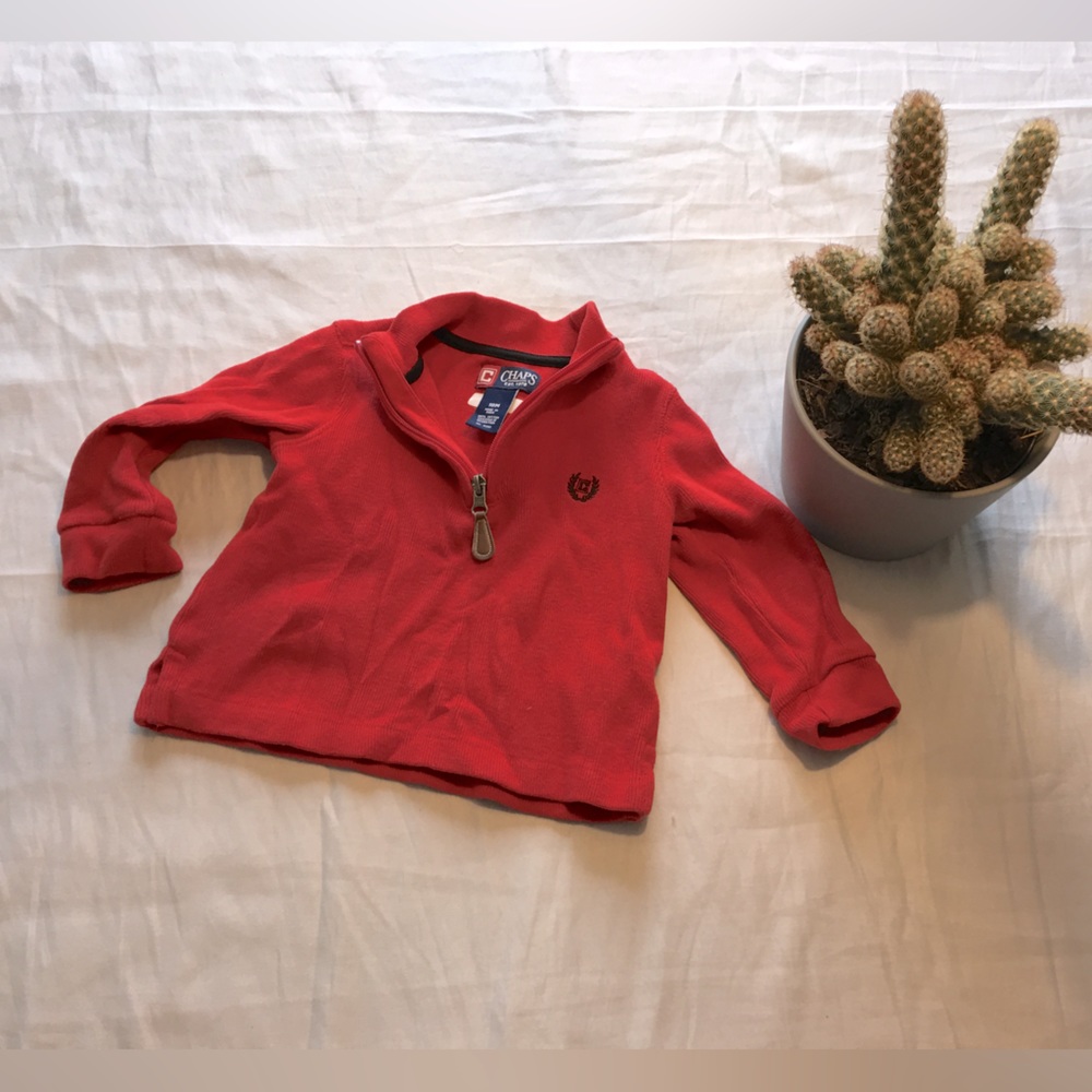 Chaps baby sweater with zip